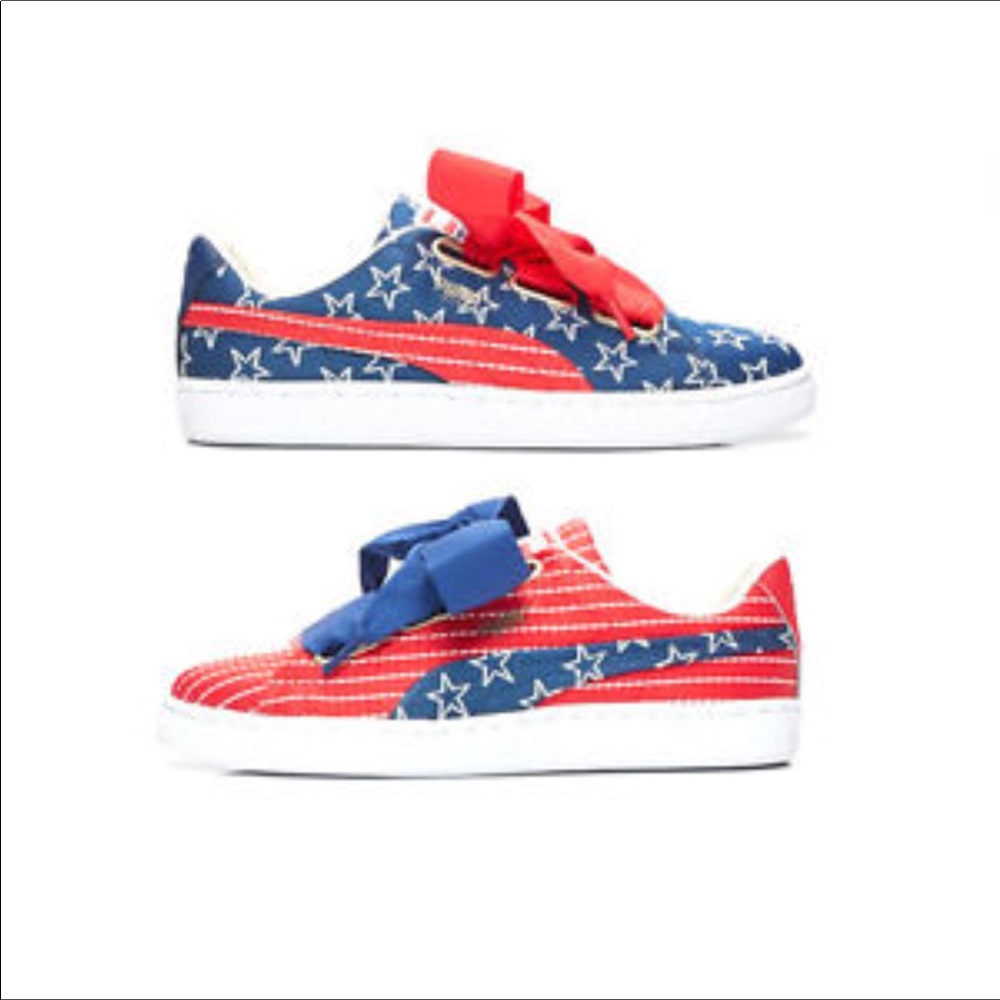 Puma Basket Heart 4th of July Trainers
